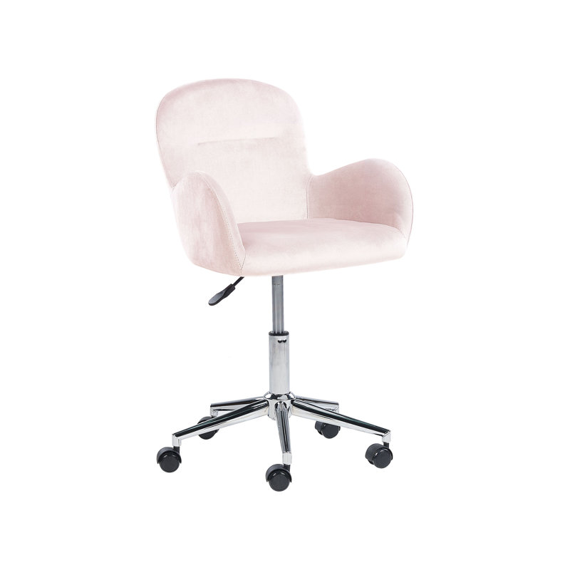 Leonardtown Velvet Office Chair, Pink