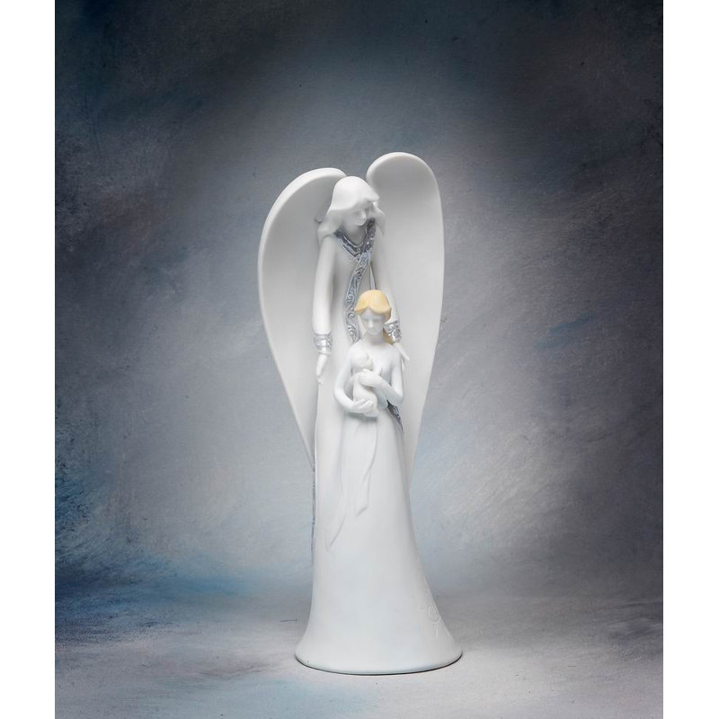 Figurine ange avec mère et bébé