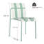 Ensemble de 4 chaises de salle à manger modernes et imperméables avec pieds robustes en métal pour une utilisation intérieure et extérieure