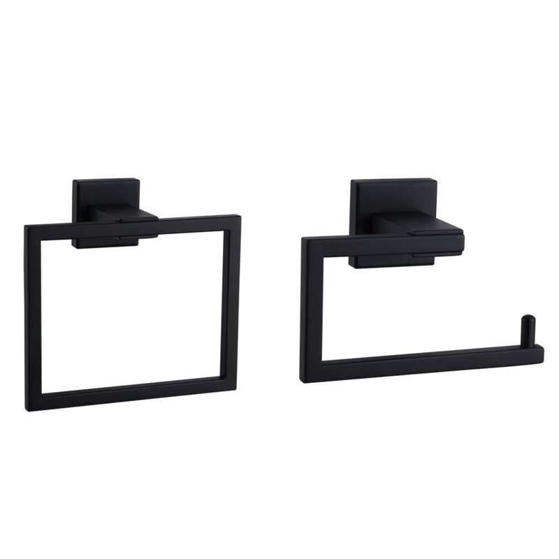 Ensemble de quincaillerie de salle de bain 2 pièces, Acier inoxydable brossé