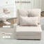 Chaise longue, canapé-lit pliant rembourré avec dossier réglable, beige