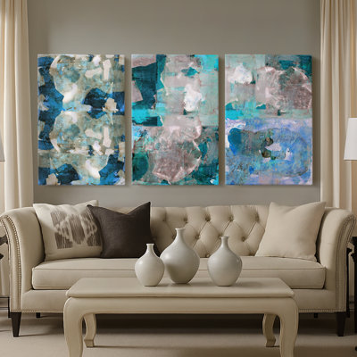 Impasto II - Toile tendue avec châssis sur mesure - 3 pièces