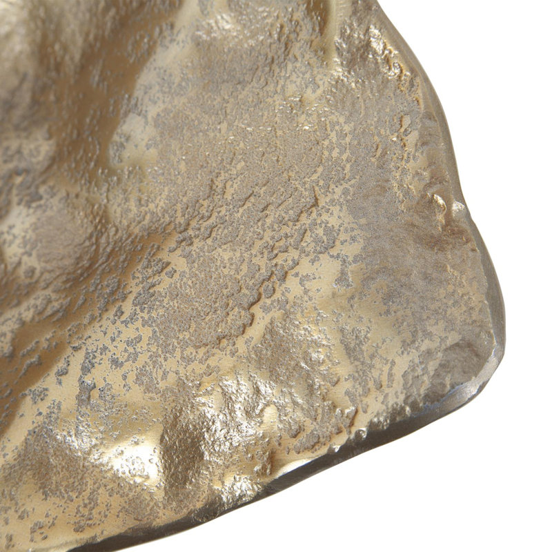 Plat carré doré brut