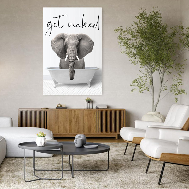Éléphant, art contemporain abstrait, H 48 po x l 32 po