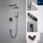 Système de douche mural avec pomme de douche à effet pluie de 10 pouces et pomme de douche à main - inclus