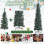 Arbre de Noël mince pin vert / blanc avec pommes de pin-739361442