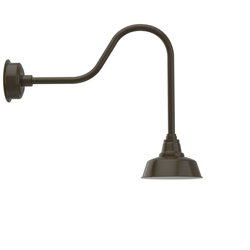 Luminaire de grange d'extérieur Vandervliet, Rouge cerise, 26.125" H x 27" W x 16.25" D