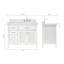 Meuble-lavabo simple 42,25 po avec comptoir en quartz Bodhin-136002533