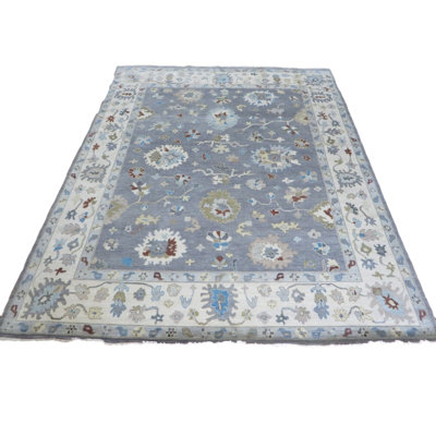 One-of-a-Kind Rectangle 11'10" X 14'11" Wool Area Rug in Grey
