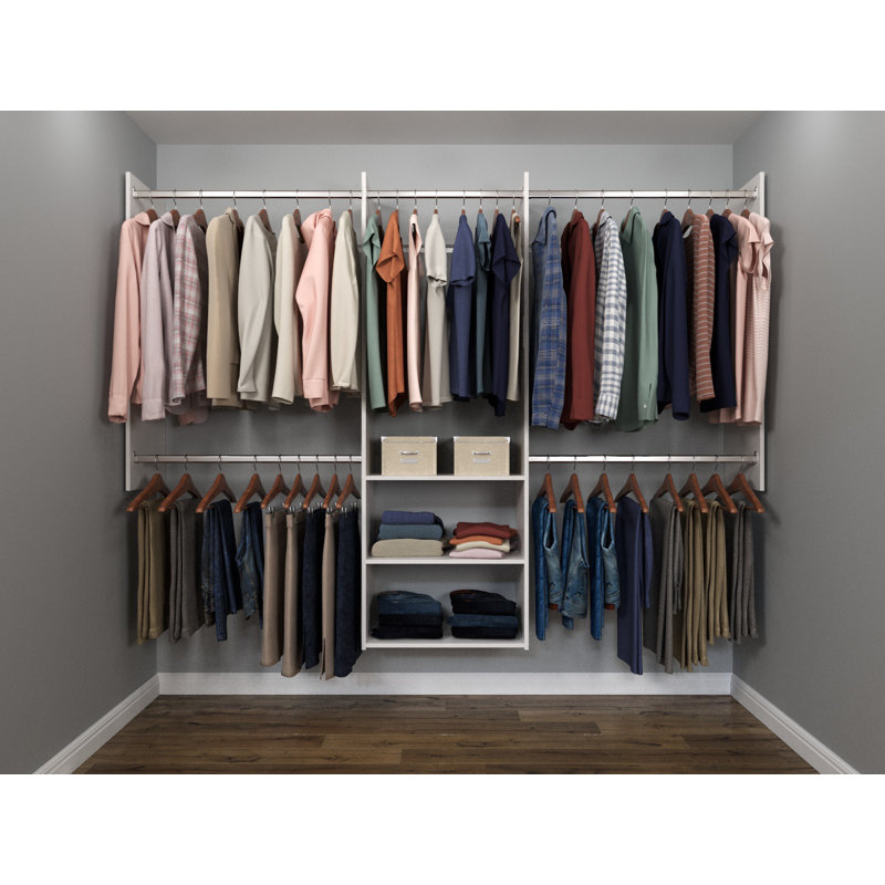Grid 48'' - 96'' Closet System, White