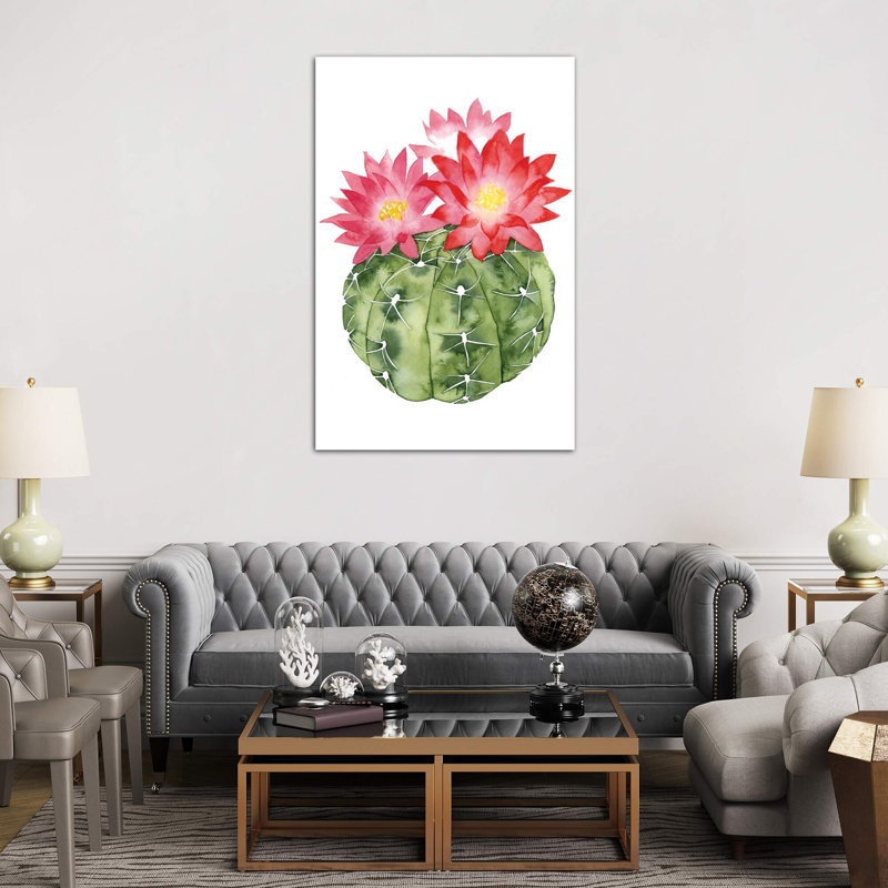 Cactus Bloom III by Grace Popp - Wrapped Canvas Painting, 66.04 cm H x 45.72 cm W x 1.91 cm D
