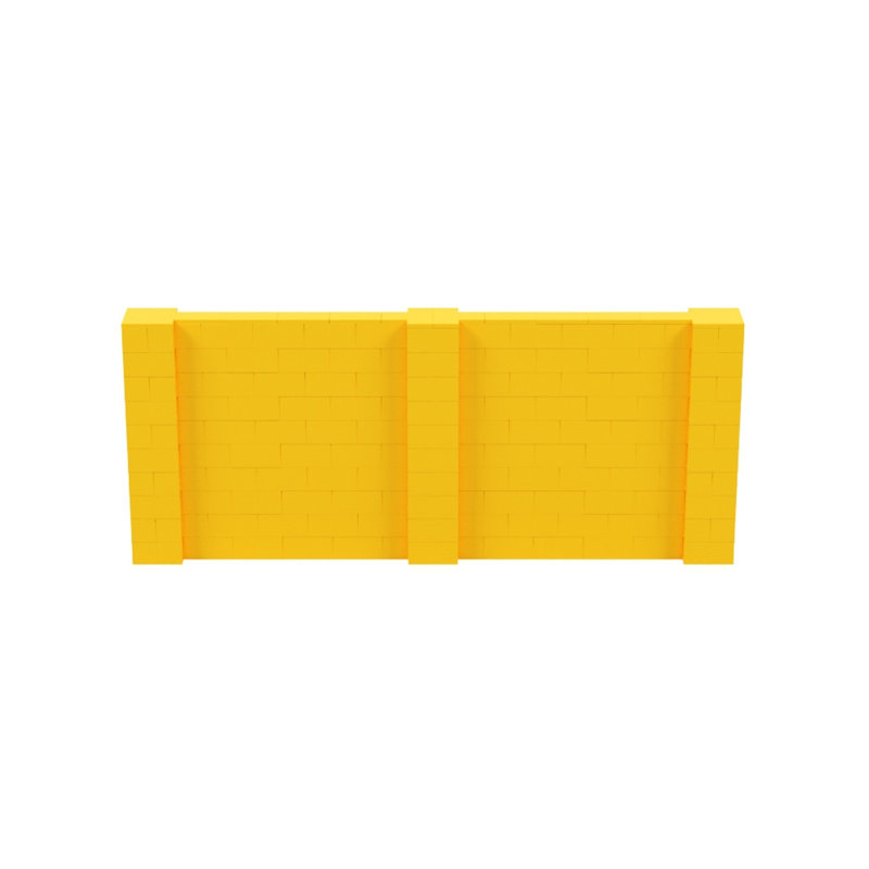 Ensemble mural de blocs géants 7 'T, H 60 po x l 144 po x P 12 po, Jaune