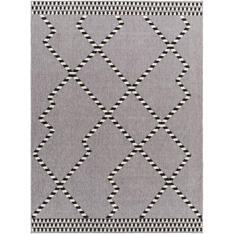 Angeleana Washable Geometric Indoor Rug, Rectangle 3'3" x 5'