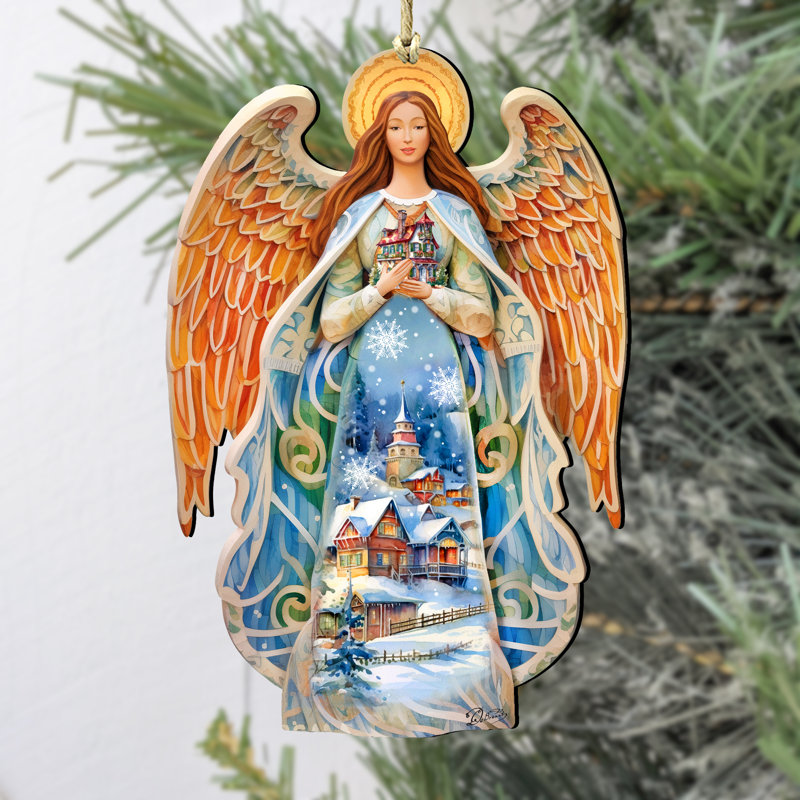 Ornement en bois Blessing Home Angel