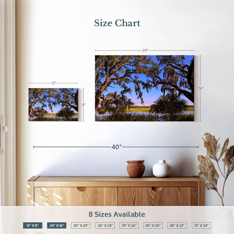 Chêne de marais Lowcountry, H 16 po x l 24 po