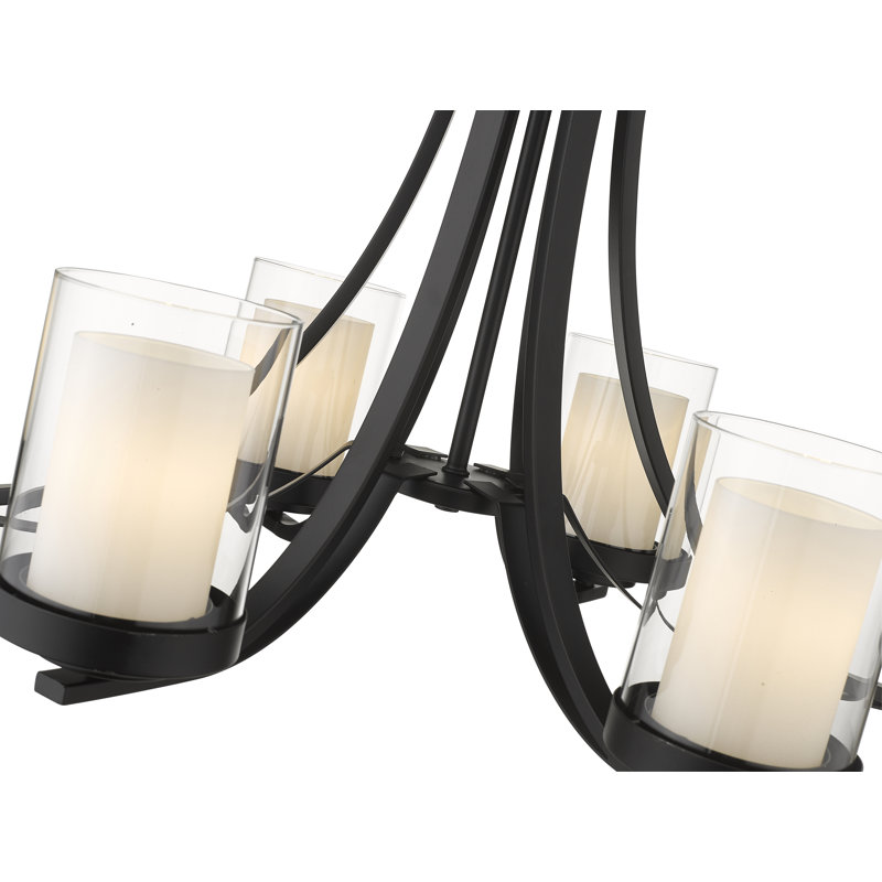 Lustre classique / traditionnel à 5 lumières Arie, Noir mat