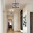 5 - Light Modern Dimmable Black Drum Crystal Chandelier,  Adjustable Height Pendant Light Fixture For Kitchen Island Dining Room Entryway-211856001