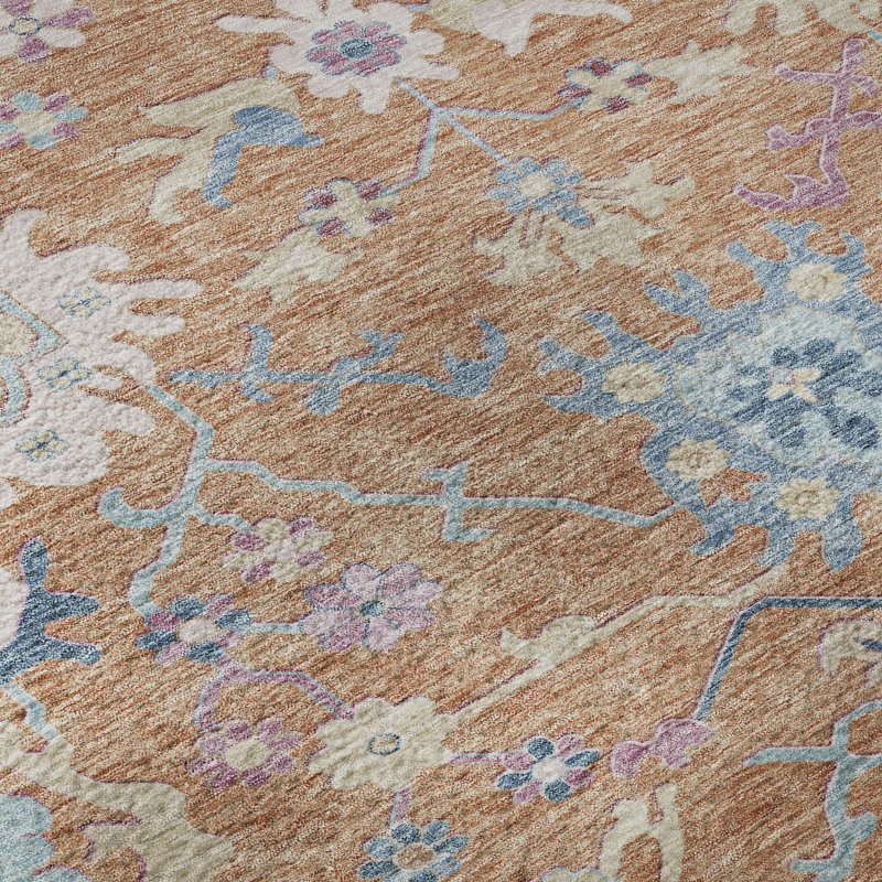 Premium Machine Washable Gurubaksh AMF1154 Global Rug, Rectangle 1'8" x 2'6"