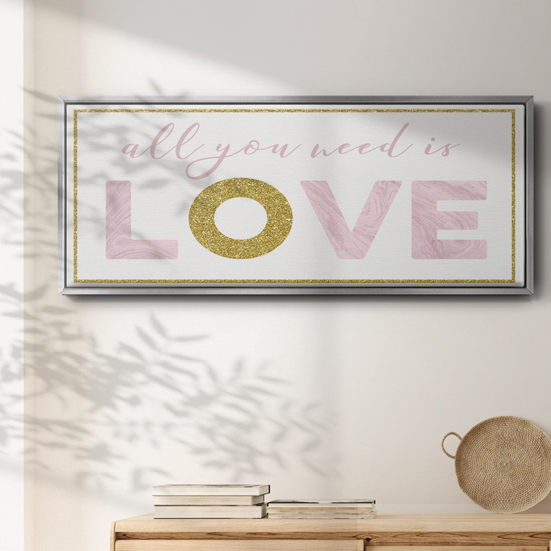«All You Need is Love», toile encadrée, H 8 po x l 20 po