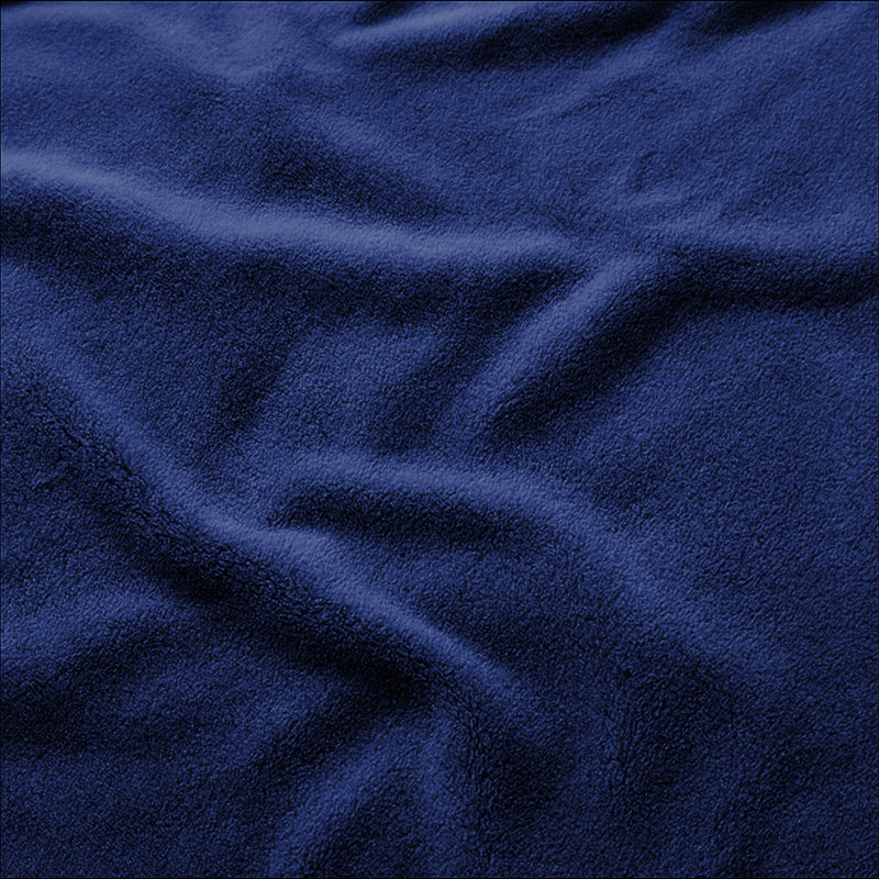 Fairmont Park Solid Color Lightweight, Warm Breathable, Soft Sherpa Fleece Blanket, Kingsize 240cm x 200cm, Navy