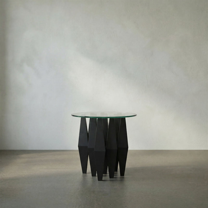 Soldier Glass End Table
