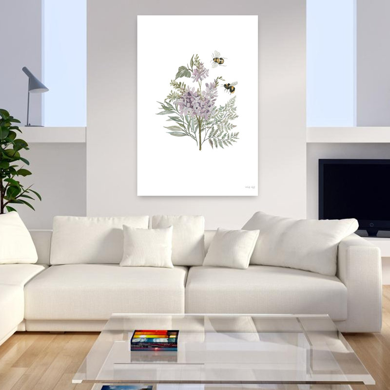 Art floral lilas Bee, H 48 po x l 32 po