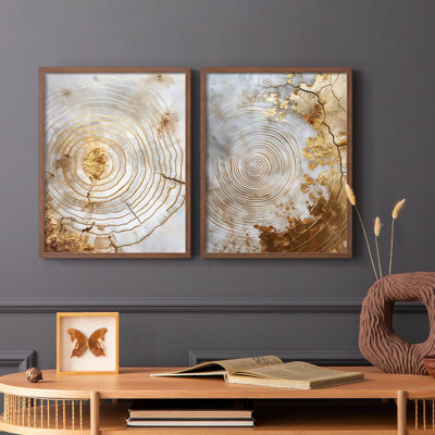 Série ABSTRACT CLxxxi - reproduction encadrée de qualité supérieure - prête à être accrochée - aucun clou requis - aucun clou requis