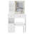 Small Size Premium Left Drawer Desktop Vanity Table + Cushioned Stool