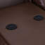 Canapé inclinable Chester Reddish en cuir végétalien avec porte-gobelets, charge sans fil et lumières DEL