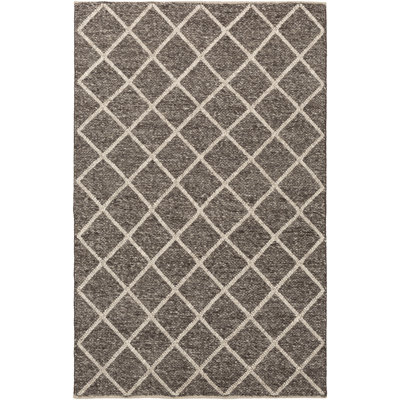 Tapis brun foncé tissé à plat à la main Jeanette