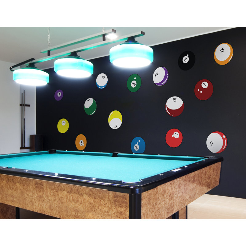 Décalcomanie murale boules de billard