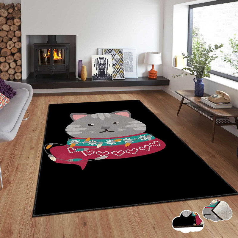 Premium Velvet Area Rug (31.5 x 55.1 inches), 100% Polyester, 740 g/m² | Non-Slip Dot Underside, Laminated Sponge for Comfort | Easy to Clean, Machine Washable at 86°F | Perfect for Home & Office Décor