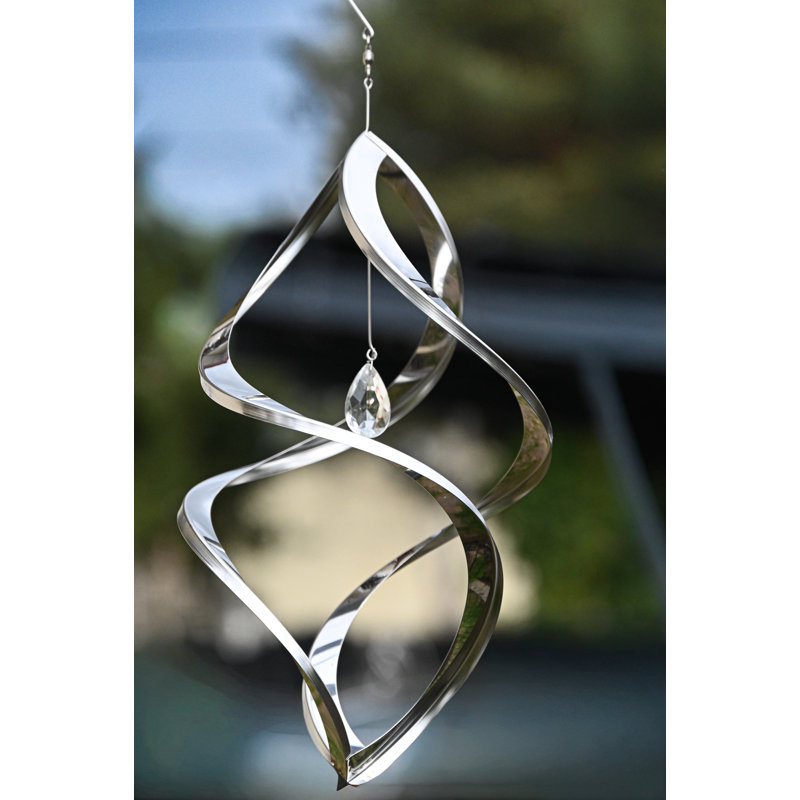 Mini Modern Crystal Nova Wind Spinner, 28" H x 21" W x 21" D