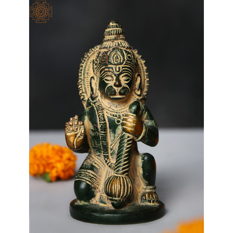 Figurine Hanuman, Vert / or