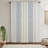 Cotton Printed Curtain Panel with Chenille Stripe and Lining 50x108"