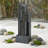 Modern Outdoor Water Fountain with LED Lights & Waterfall, Floor Standing Water Feature  with Contemporary Design for Garden Patio Porch Office-1219777753
