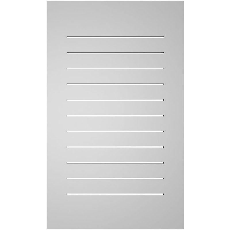 Évent à pignon fonctionnel en uréthane rectangulaire à fixation en surface, brun clair apprêté, H 40 po x l 24 po x P 1 po