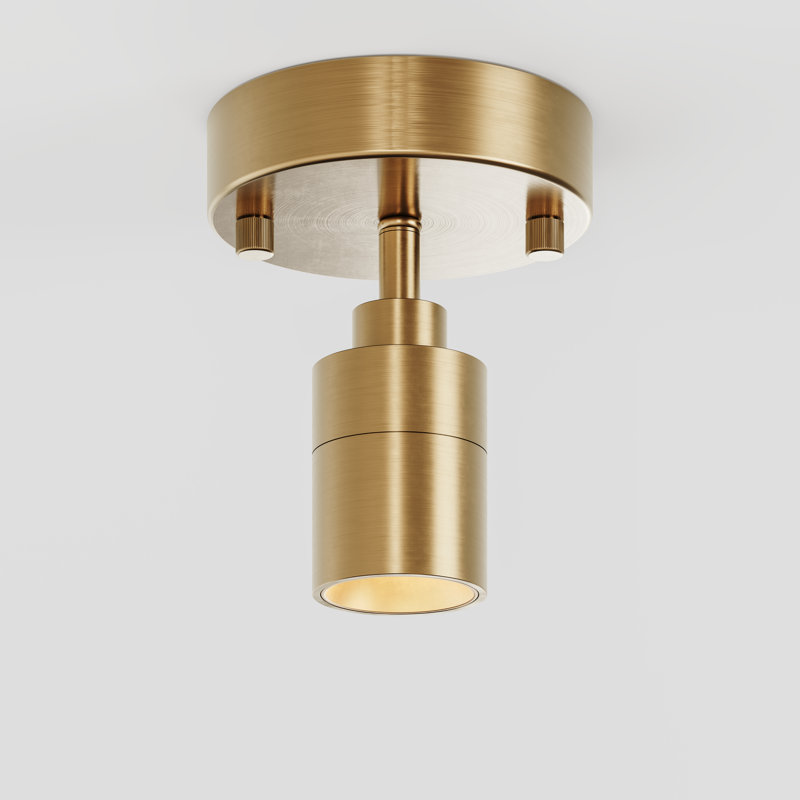  1 - Light 4.7'' Simple Cylinder LED Directional and Spotlight, Brass