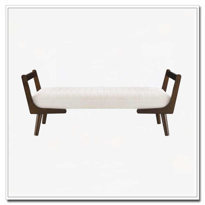Banc rembourré 52 po, Beige