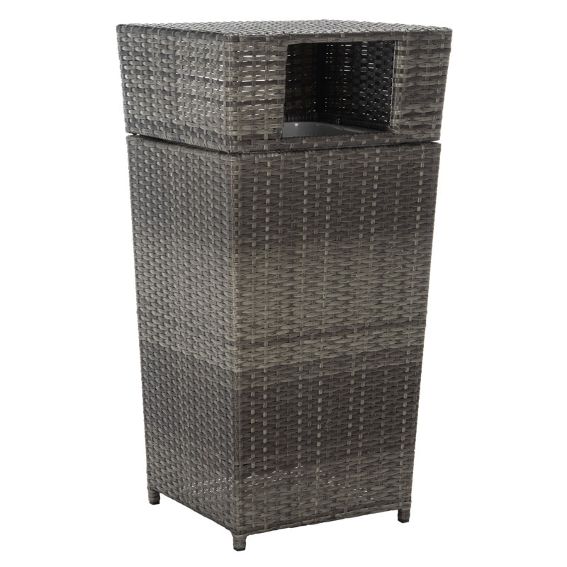 Poubelle 25 gallons Alayzia, Gris / Brun