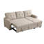 82" Modern Reversible Sleeper Sectional Pull Out Sofa Bed With Storage Chaise-525653566