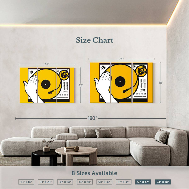Abarca DJ Vinyl Scratch, 42" H x 65" W