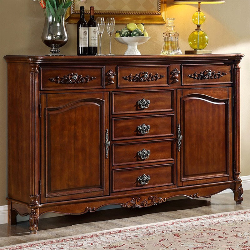 Buffet en noyer massif et bois manufacturé
