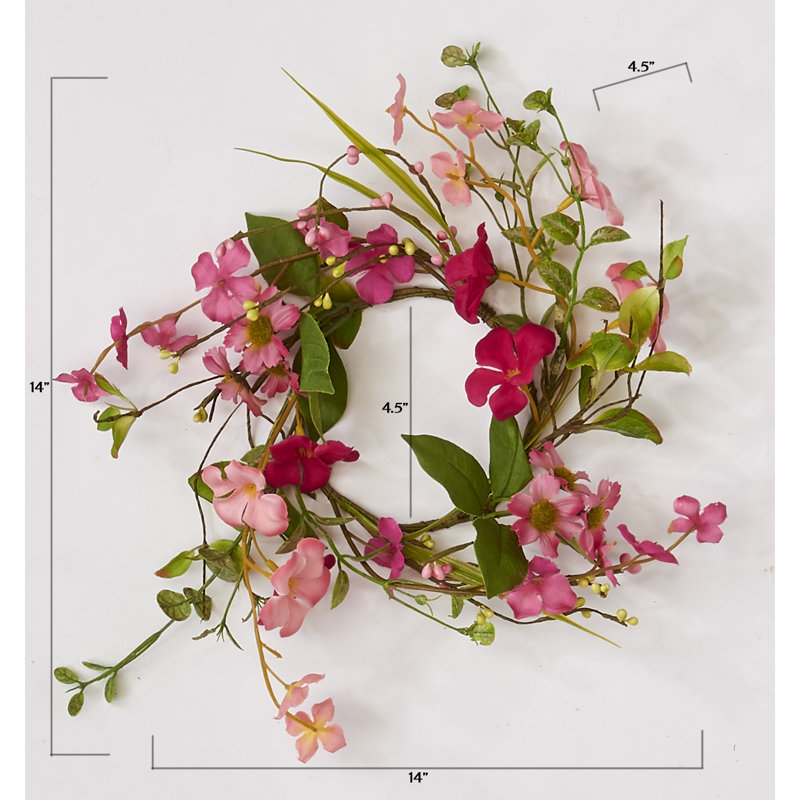 Anneau de bougie rose 4,5 "