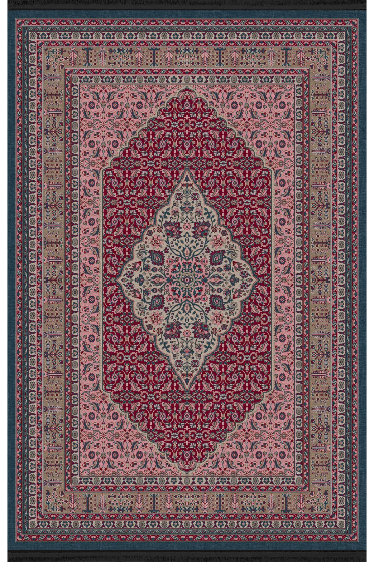 Canora Grey Pink-Themed Multi-Colored Traditional Motif Ethnic ...
