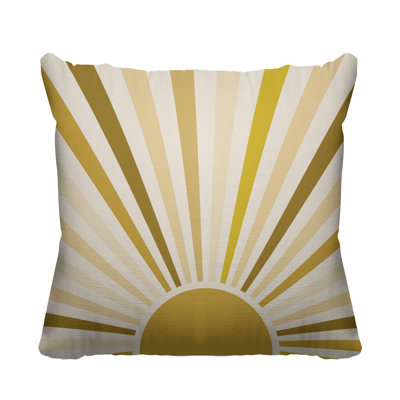 Coussin décoratif intérieur / extérieur Boho Sunburst