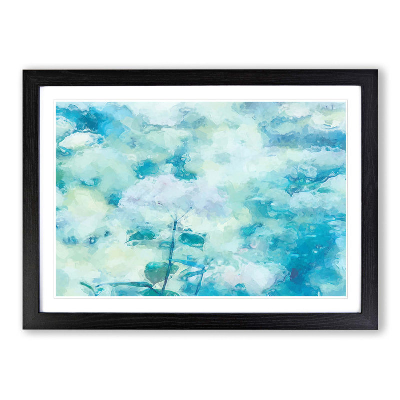 Flower Petals in Abstract - Framed Print, 50cm H x 76cm W x 2cm D, Black
