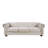 Chesterfield Sofa with Solid Wood Frame and Linen Fabric