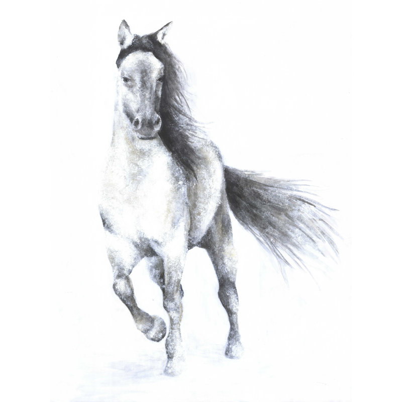 Peinture de cheval 3, H 16 po x l 12 po x P 1,25 po