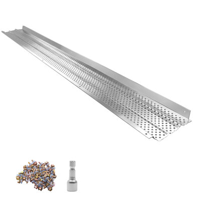 Gutter Guard, 5 inch Aluminum Gutter Cover Heavy-Duty, 32ft Length Protection Cover for Leaf & Debris, 0.02 in Thickness Mill Finish, Easy DIY Install, Fast Drainage, Screws Included